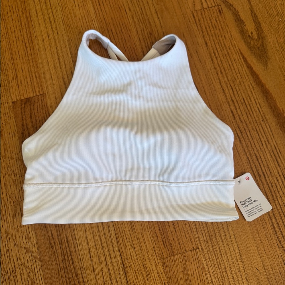 Lululemon Athletica Cream High Neck Energy Bra